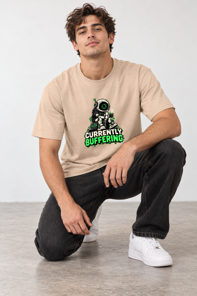 Buffering Men's T-Shirt - male model wearing tshirt - Front_1_c_48.jpg - 1