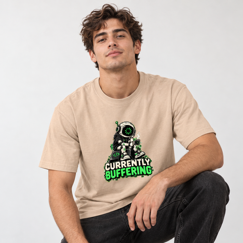 Buffering Men's T-Shirt - male model wearing tshirt - Front_1_c_48.jpg - 1