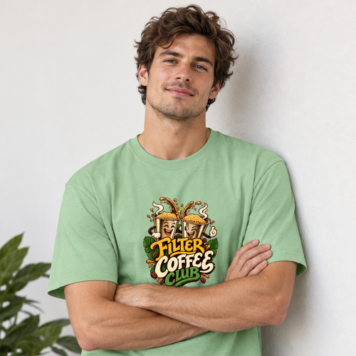 Filter Coffee Men's T-Shirt - male model wearing tshirt - Front_1_c_57.jpg - 1