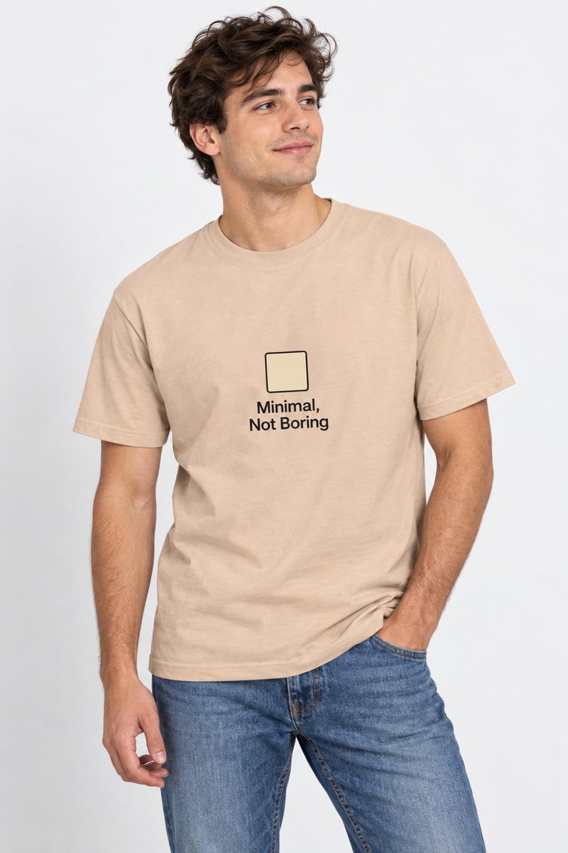 Minimal Men's T-Shirt - male model wearing tshirt - Front_1_c_48.jpg - 1